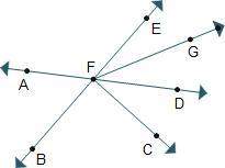 In the diagram, which angle is part of a linear pair and part of a vertical pair?  a .an