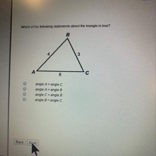 Which of the following statements about the triangle is true?