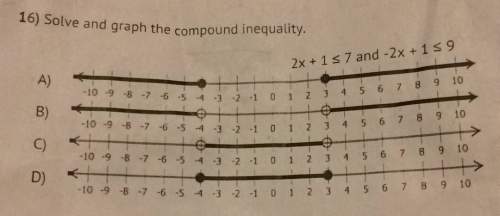 16) solve and graph the compound inequality.
