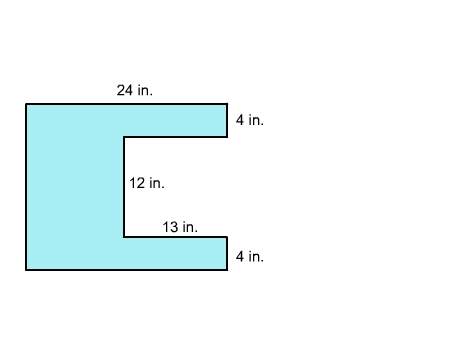 Which is the area of the figure? can someone me.  a. 192 square inches  b. 324 square