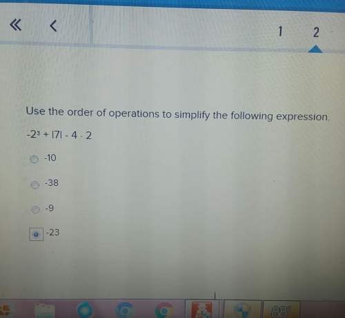 Use the order of operations to simplify the following expression