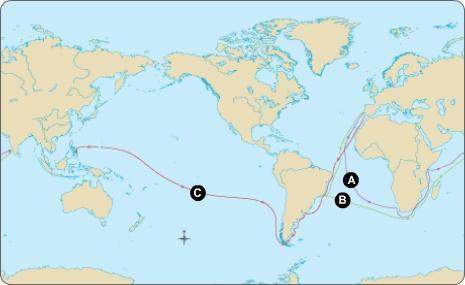 Me  which letter shows the route of ferdinand magellan?  a