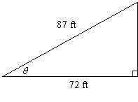 Find θ in the triangle. round to the nearest degree. a. 30º b. 27º c.&lt;