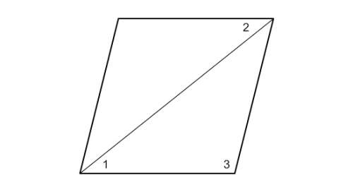 In the rhombus, m&lt; 1 =35 find m&lt; 3  55 110 35 70