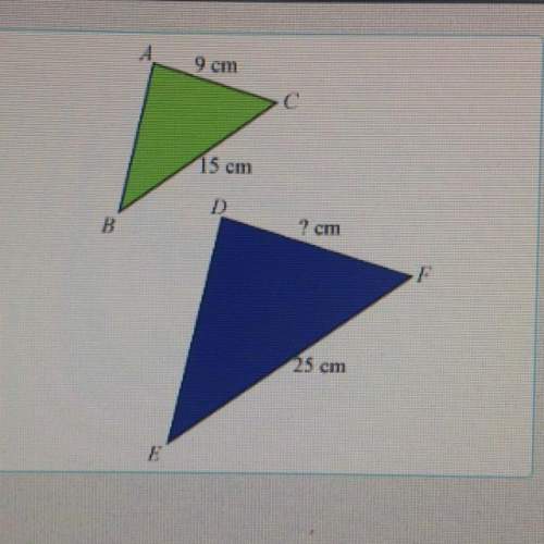 Triangle abc and triangle def are similar. what is the measure of side df?