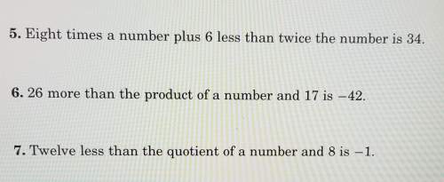 How do i finish number 5 to 7. i just need the equation