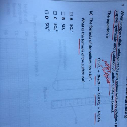 When copper sulfate reacts with sodium hydroxide solution, a precipitate of copper hydroxide and a s