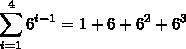 Giving brainliest!  what is the sum of the geometric series:  e^4 i=1^6^i-1