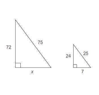The triangles are similar. what is the value of x?  enter your a