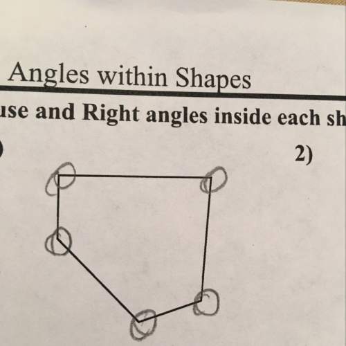 Number of acute, obtuse and right angles inside each shape