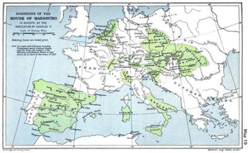 What does this map show about the boundaries of empires in the 16th century?  empires ou