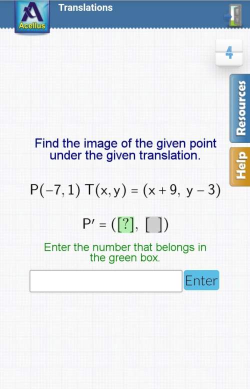 Find the image of the given point under the given translation! math problem !