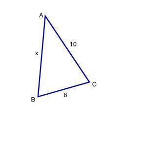 Determine the range of possible side lengths of the third side ab of abc from greatest to least.