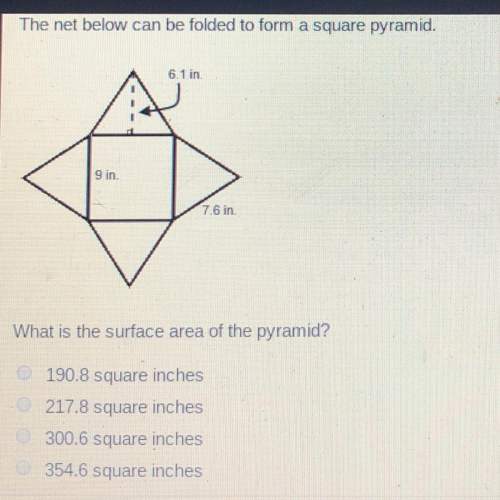 The net below can be folded to form a pyramid.  which is the surface area of the pyramid ?