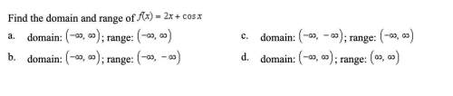 Find the domain and range of f(x)=2x+cos x