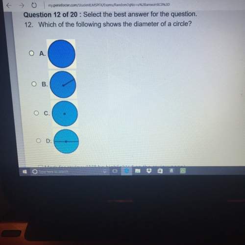 Which one of the following shows the diameter of a circle