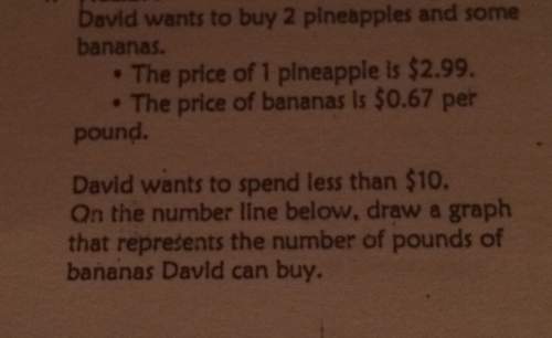 Bavid wants to buy 2 plneapples and some bananas. the price of 1 plneapple ls $2.99. the price of ba