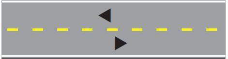 Which of the following is allowed on the road in the picture?  a  two-way tr