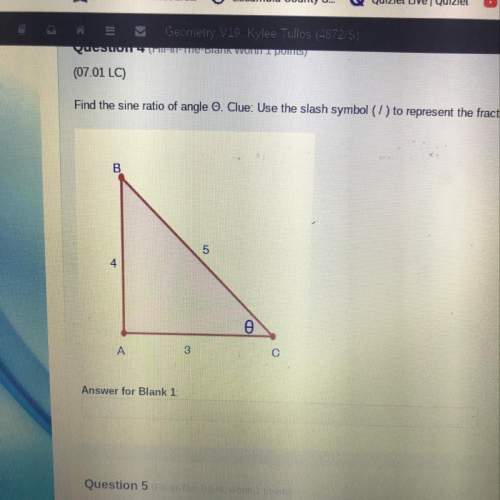 Asap ! find the sine ratio of angle