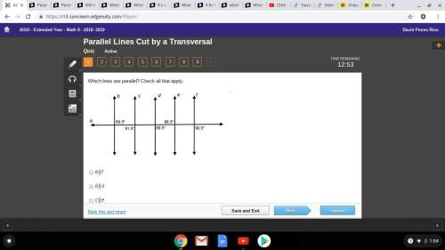 Which lines are parallel? check all that apply.b and fb and c