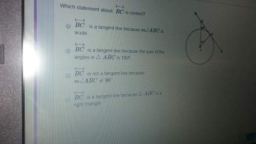 Which statement about line segment bc is correct