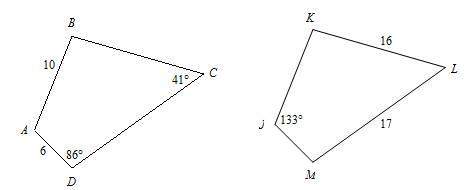 The two figures above are congruent. find the measure of the angle that isn't labeled on either figu