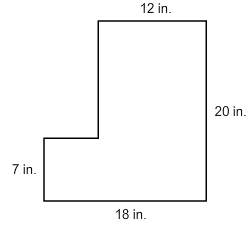 What is the area of the figure?  a. 126 in2 b. 240 in2 c. 282 in2 d. 3