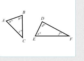These two scalene triangles are similar with a scale of 4: 5. what is true about these figures?