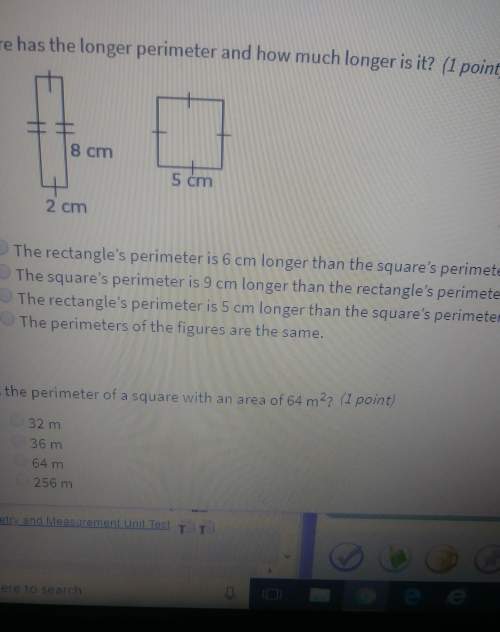 Which figure has the longer perimeter and how much longer is it