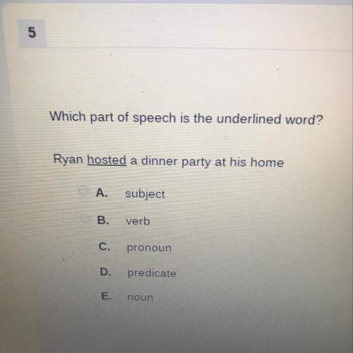 Which part of speech is the underlined word.