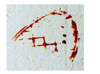 The above picture is of a shoeprint with blood on it. what type of contact bloodstain is this?