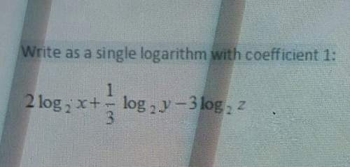 Write as a single logarithm with coefficient 1