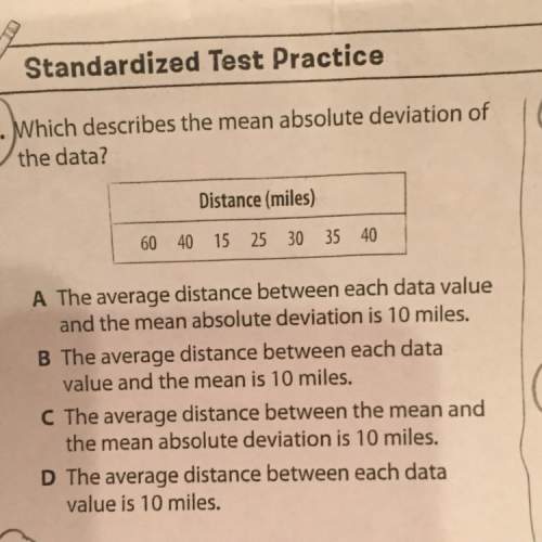 Which describes the mean absolute deviation