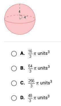 What is the volume of the sphere below?