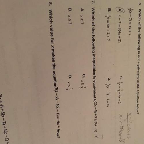 Which is the following inequalities is equivalent to that equation on problem 7