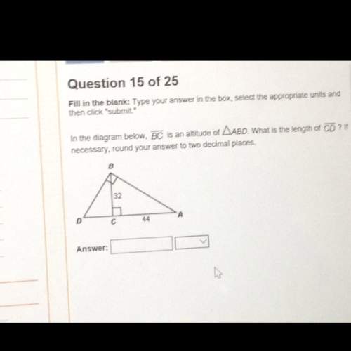In the diagram below, line bc is an altitude of triangle abd.what is the length of line cd? if nece