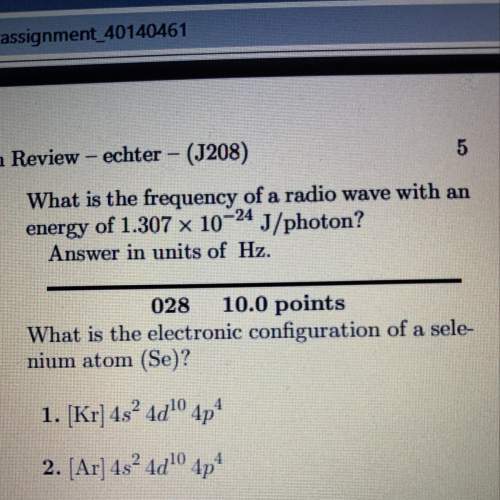 What is the frequency of a radio wave with an energy of 1.307x10^-24j/photon? answer in units of hz&lt;