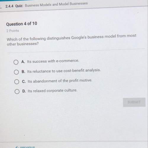 Which of the following distinguishes googles business model from most other businesses