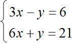 Solve the system of equations system