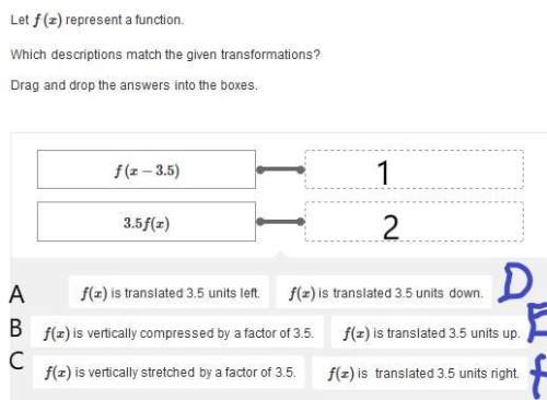 Iwill crown the brainliest! let f(x) represent a function. which descriptions match the