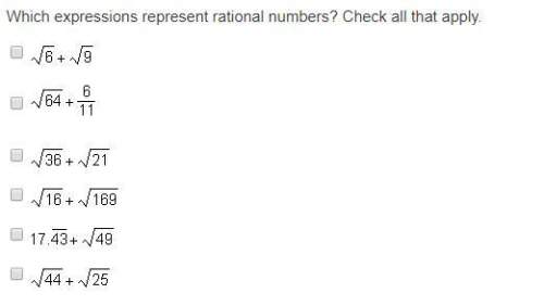 Which expressions represent rational numbers? check all that apply.
