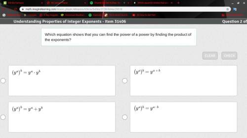 Which equation shows that you can find the power of a power by finding the product of the exponents?