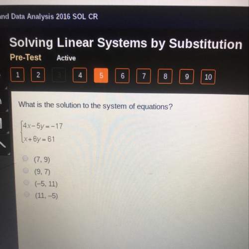 Me what is the solution to the system of equations?