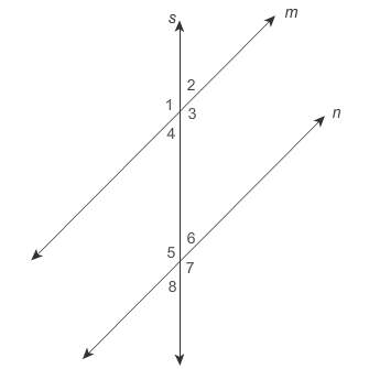 In the figure, m ǁ n, and s is a transversal that crosses the parallel lines. which pair