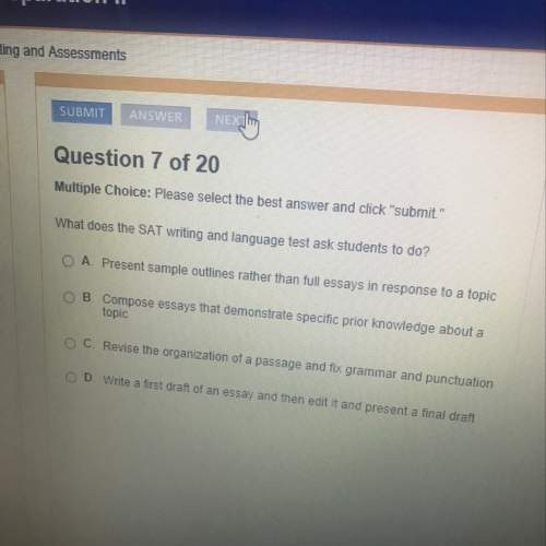What is the sat writing and language test asked students to do