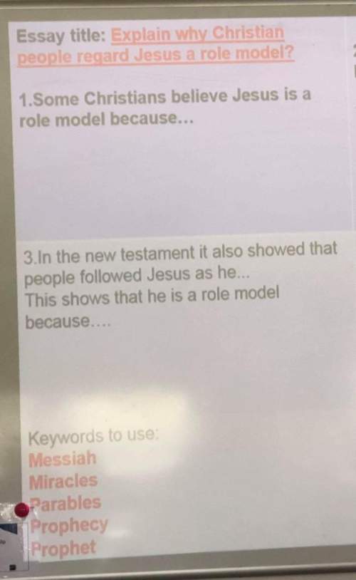 1.some christians believe jesus is a role model  plizzz