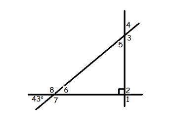Find the measures for the 8 missing angles below: