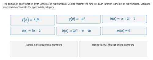 (40 points, ) the domain of each function given is the set of real numbers. decide whether the rang