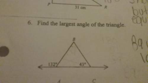 How do i find the largest angle of the triangle ? ?