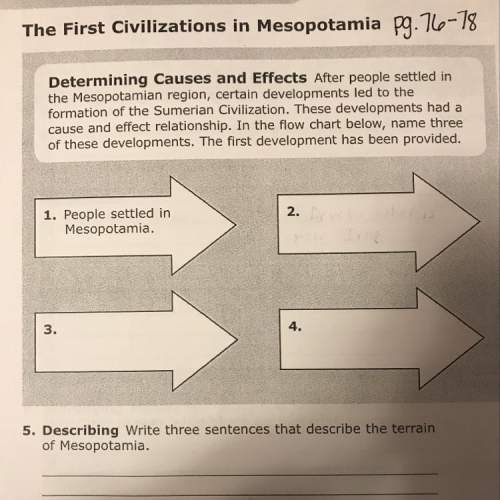 The first civilization in mesopotamia  need with 1-5